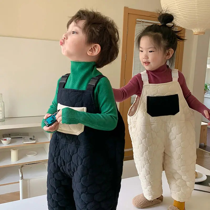 Kids Padded Winter Overall Pants