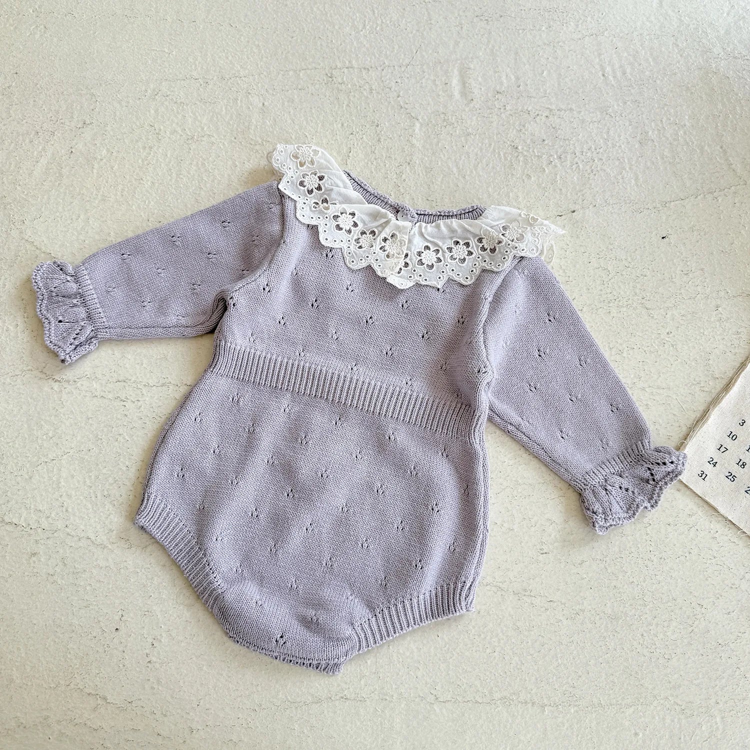 Kids Knit Lace Collar Bodysuit
