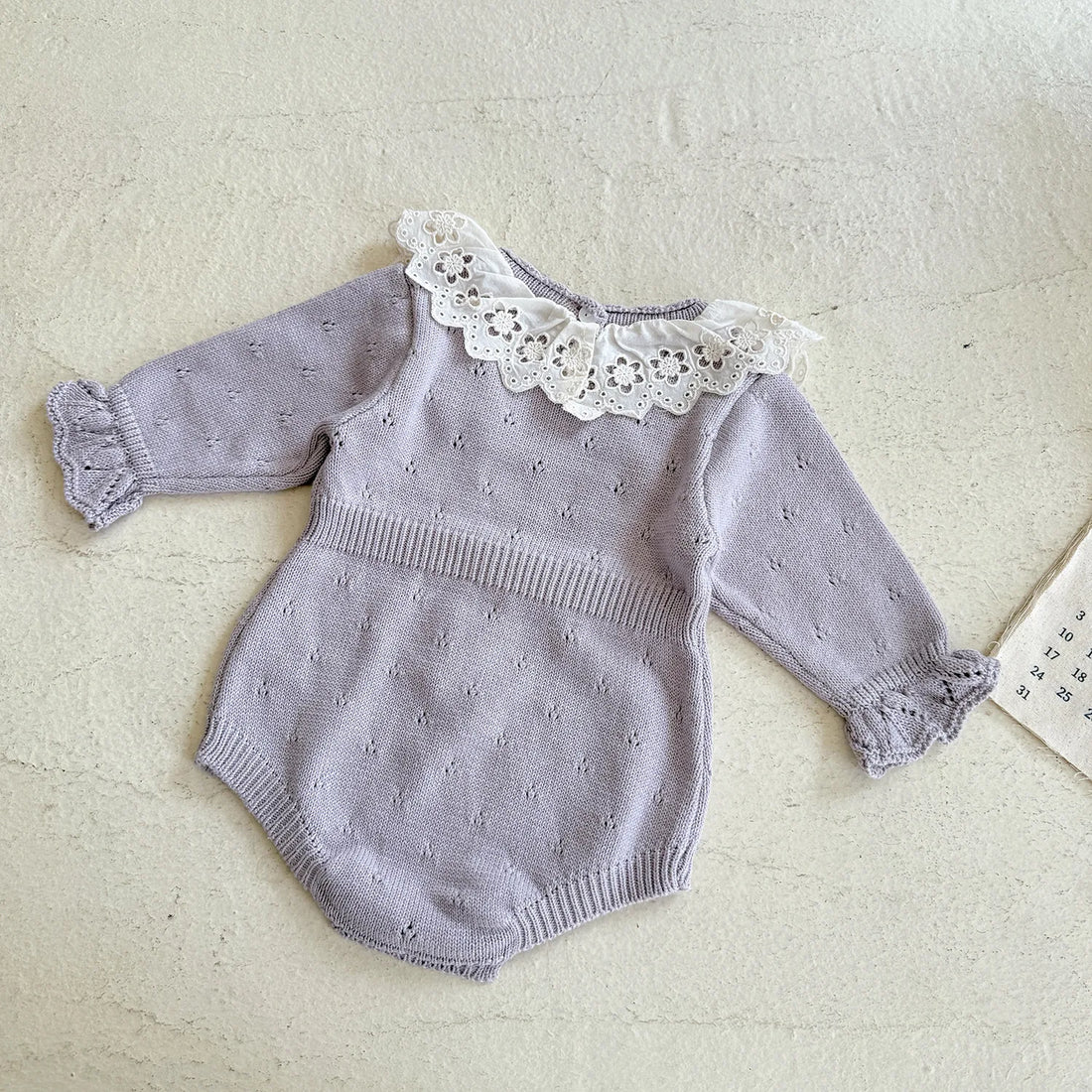 Kids Knit Lace Collar Bodysuit
