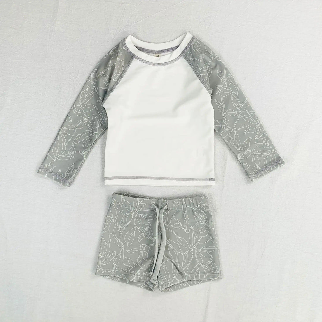 Two-Piece Set Kids Swim Top and Shorts