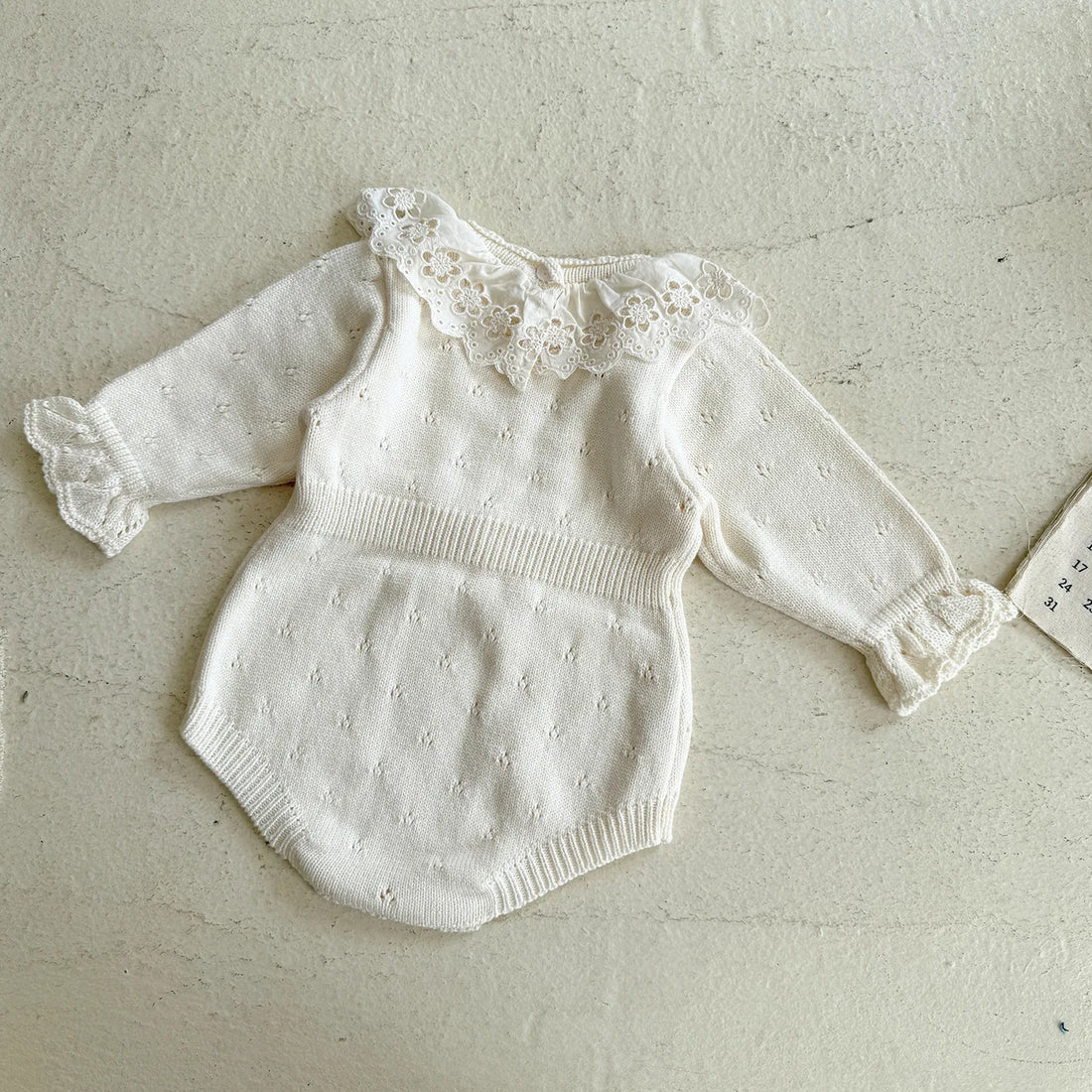 Kids Knit Lace Collar Bodysuit