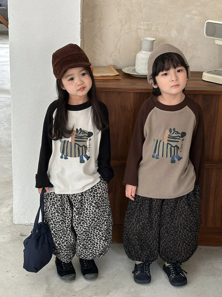 Kids Cartoon Print Long Sleeve Tee