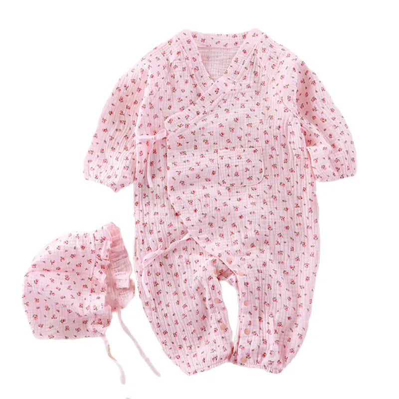 Muslin Kimono Style Baby Jumpsuit