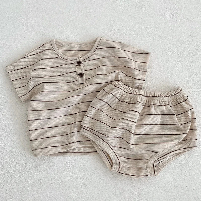 Striped Cotton Baby Clothing Set