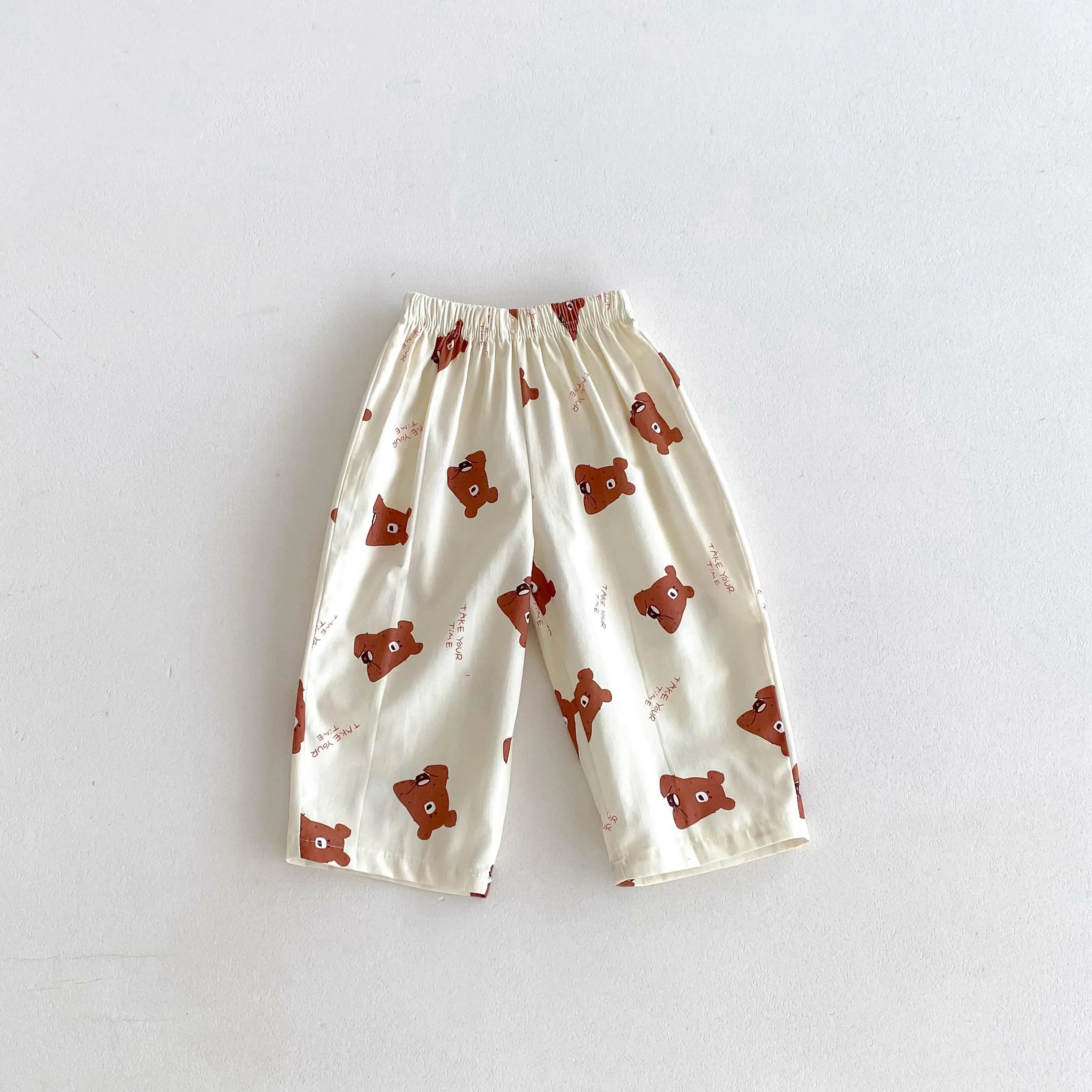 Kids Full Print Cartoon Trousers