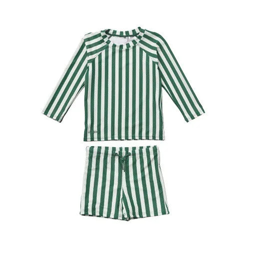 Two-Piece Set Kids Swim Top and Shorts