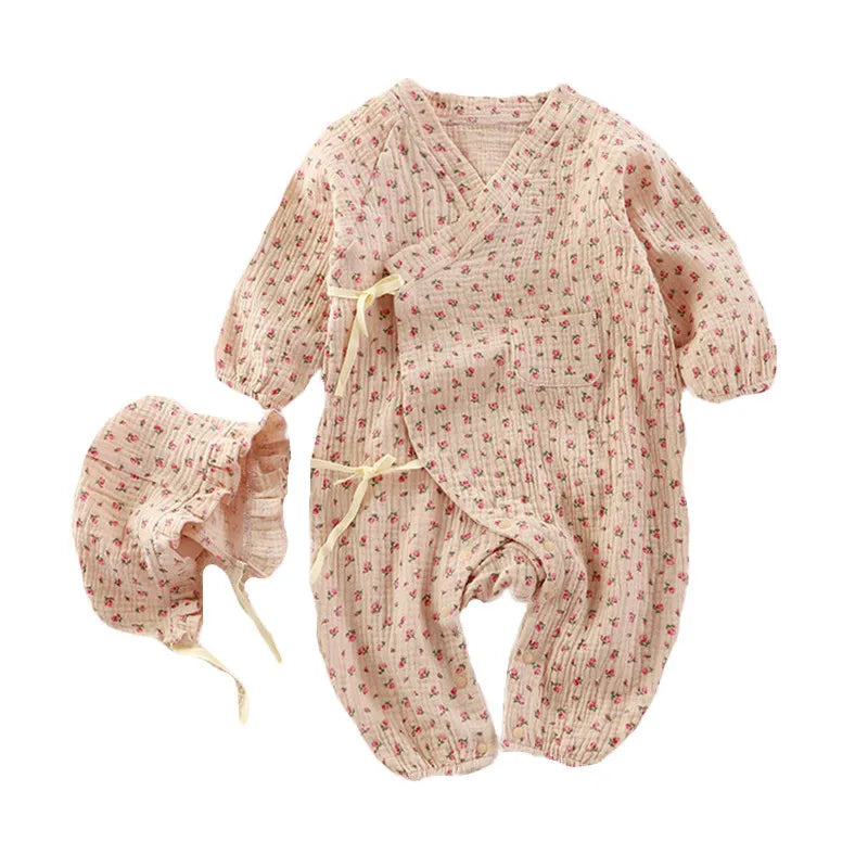Muslin Kimono Style Baby Jumpsuit