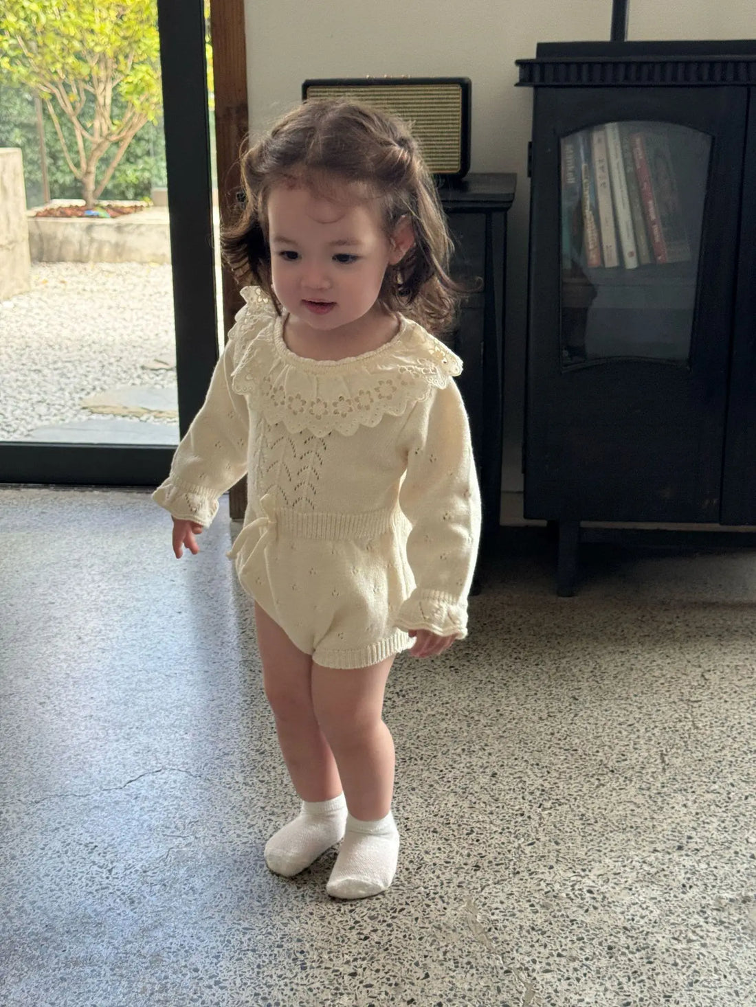 Kids Knit Lace Collar Bodysuit