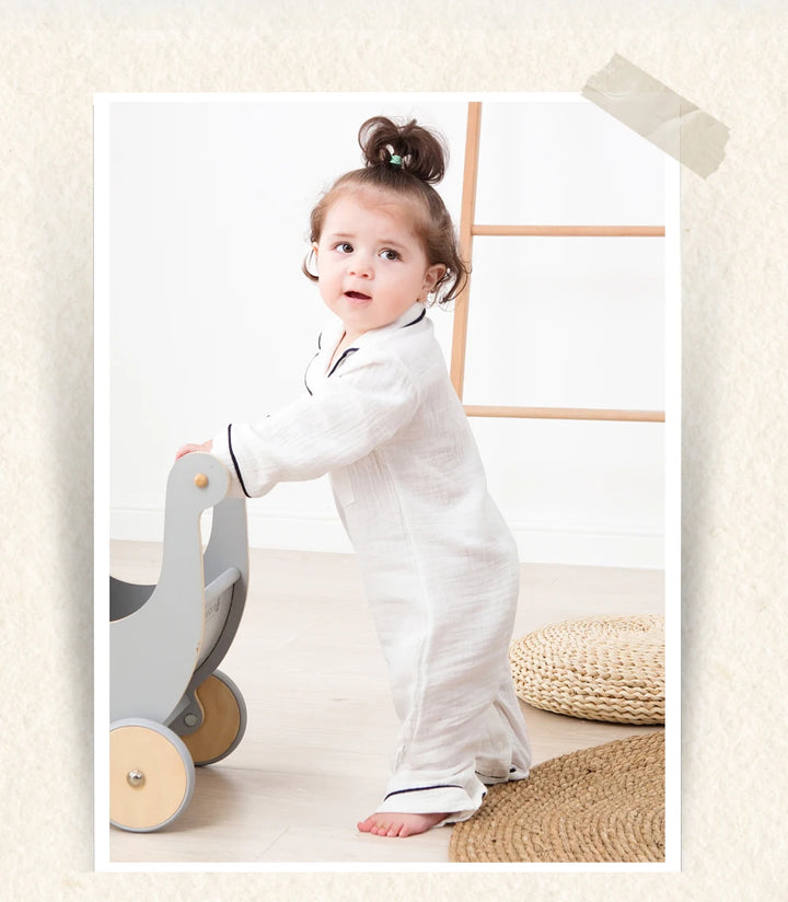 Kids Muslin Long Sleeve Sleep Romper