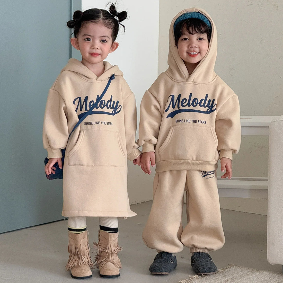 Two-Piece Set Kids Sibling Winter Outfits