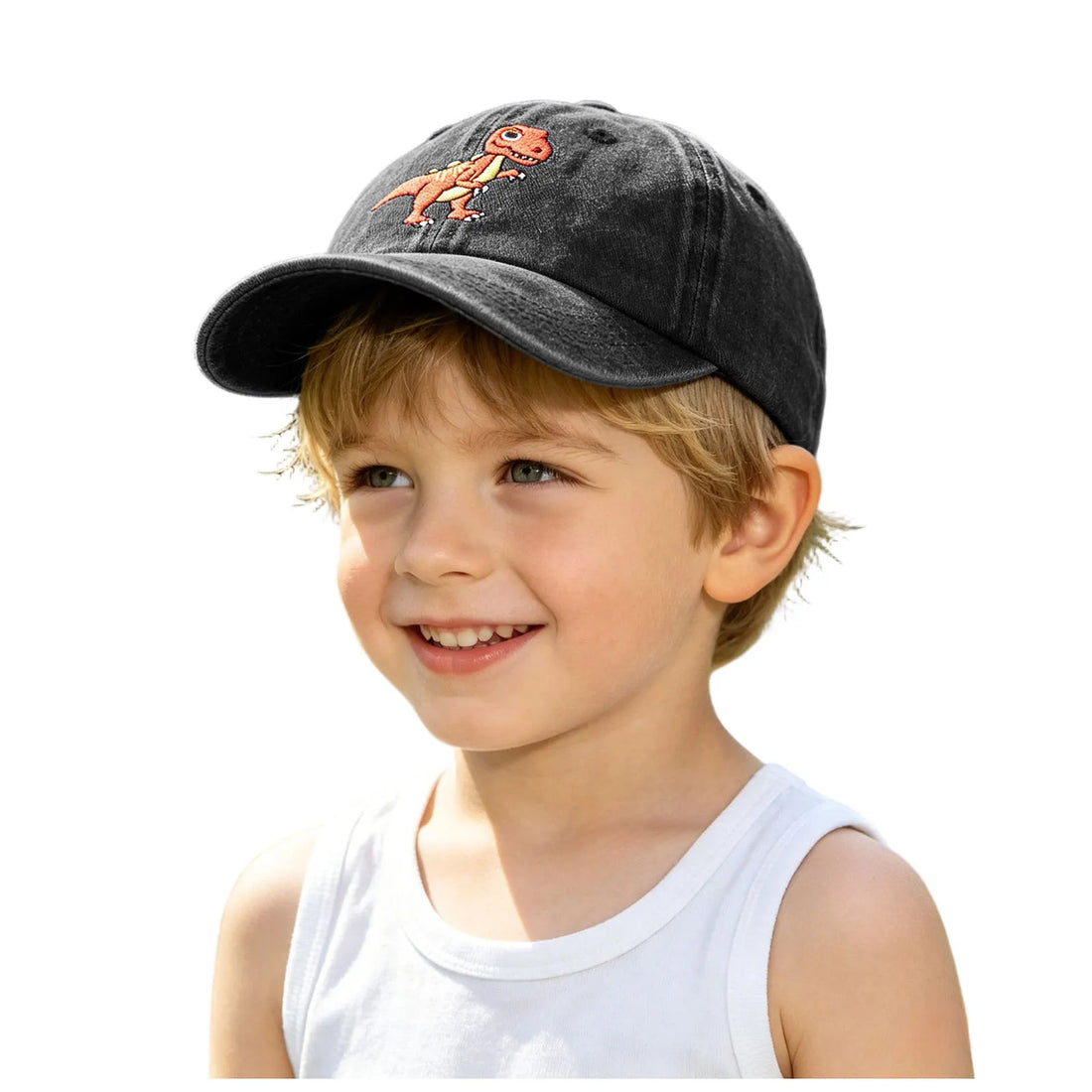 Embroidered Dinosaur Kids Baseball Cap