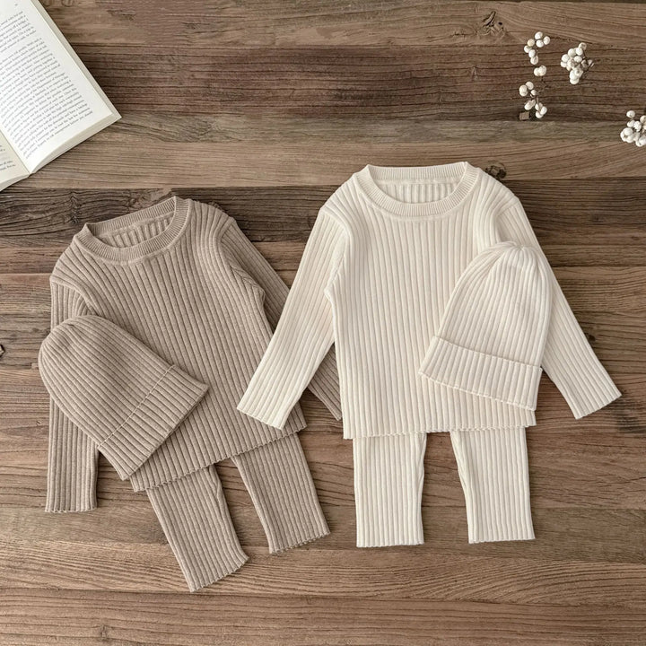 Knit Sweater Leggings Beanie Set