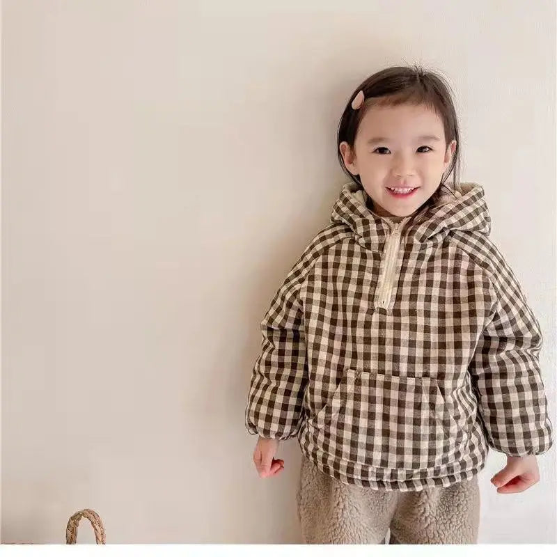 Kids Plaid Winter Cotton Jacket