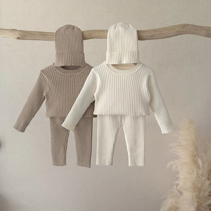 Knit Sweater Leggings Beanie Set