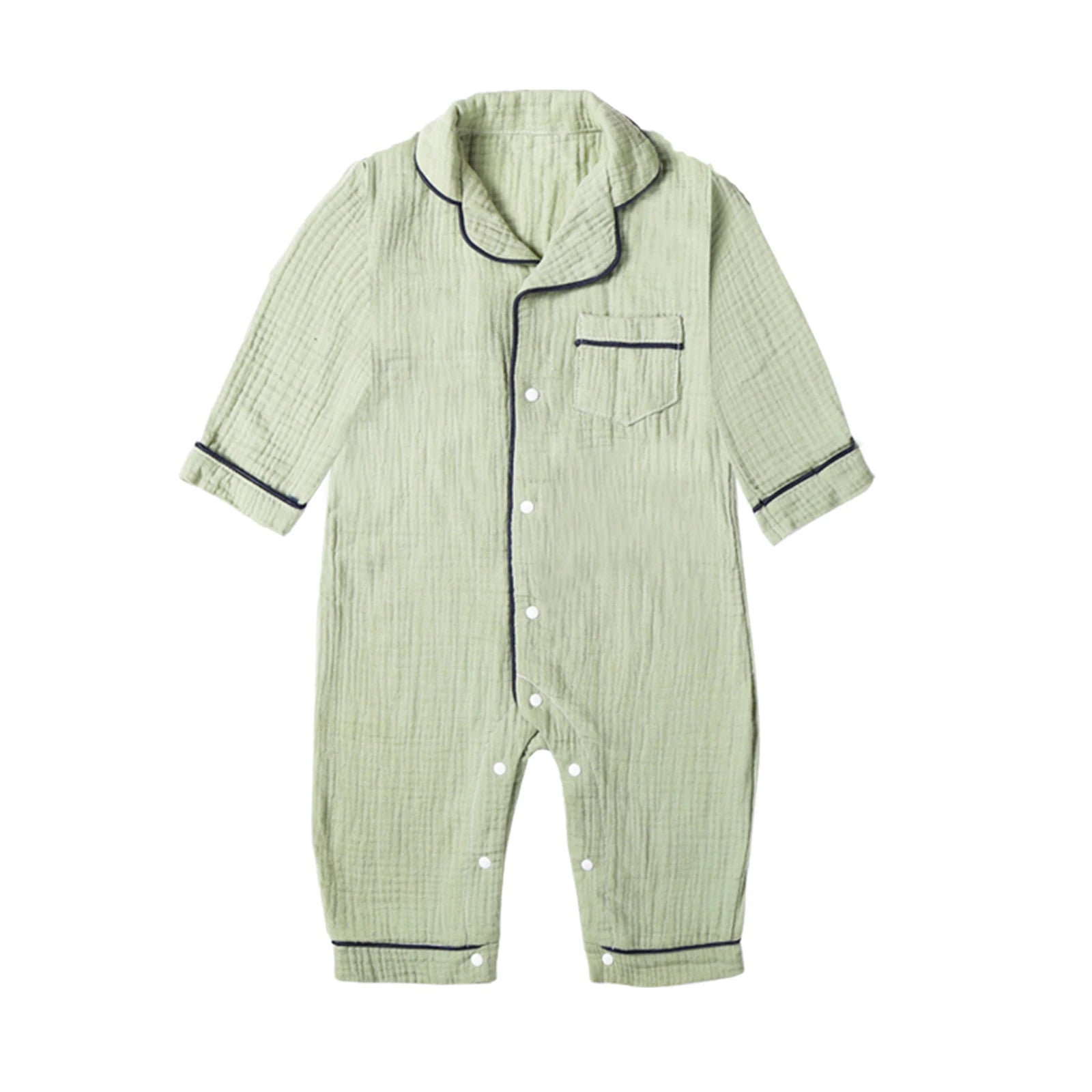 Kids Muslin Long Sleeve Sleep Romper