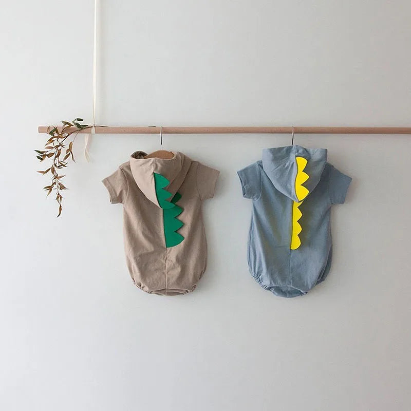 Kids Short Sleeve Hooded Bodysuit