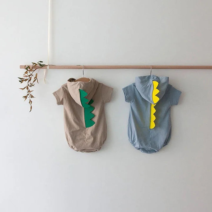 Kids Short Sleeve Hooded Bodysuit