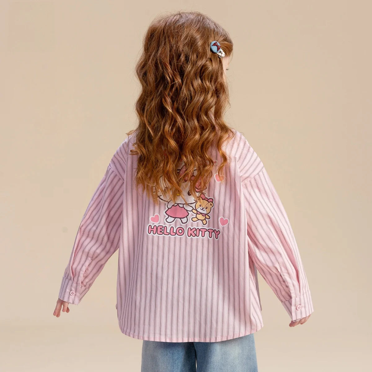 Hello Kitty Striped Cotton Shirt