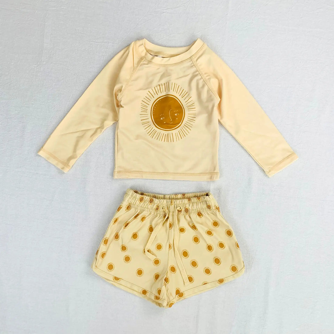 Two-Piece Set Kids Swim Top and Shorts