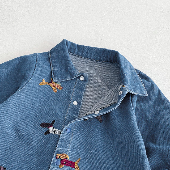 Kids Denim Crawling Jumpsuit