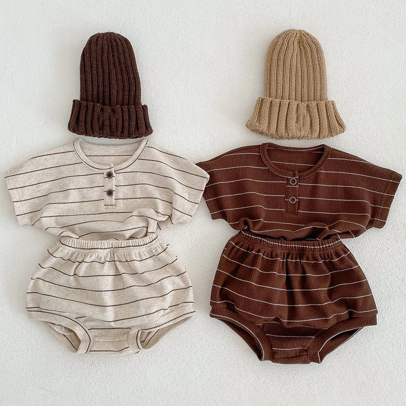 Striped Cotton Baby Clothing Set