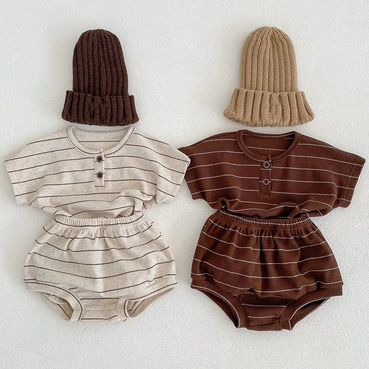 Striped Cotton Baby Clothing Set