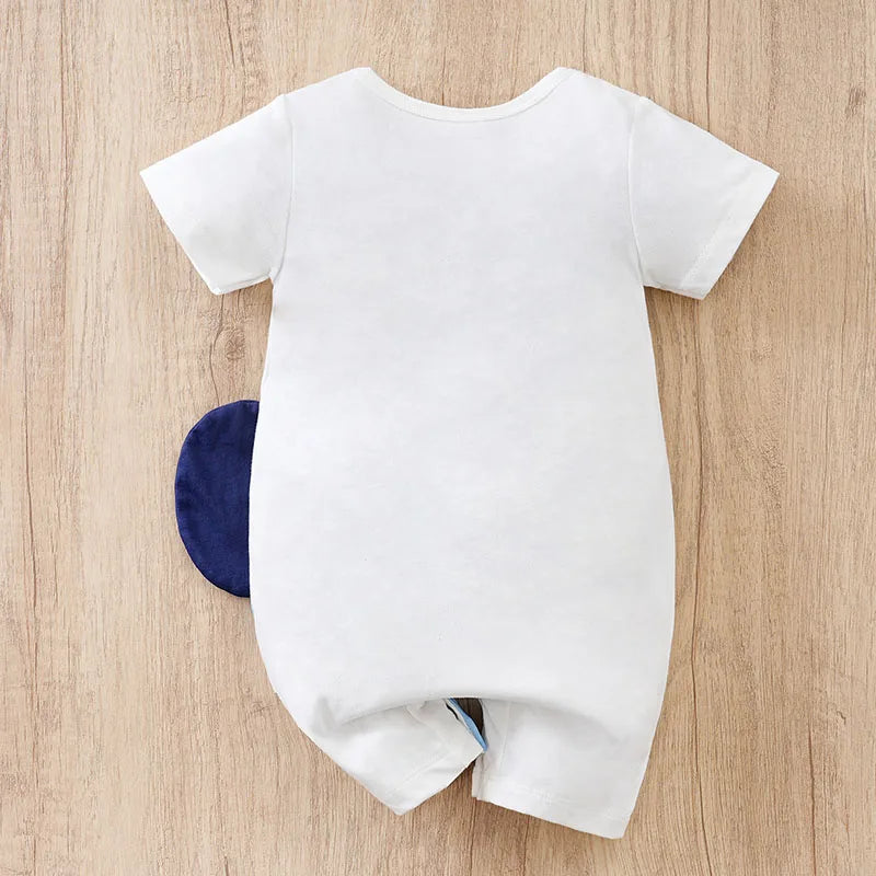 Cotton Elephant Print Baby Romper