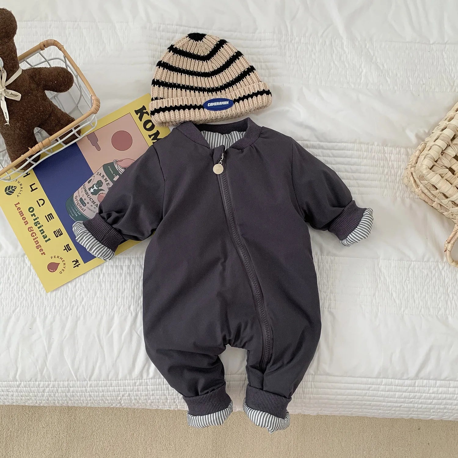 Kids Thick Cotton Winter Jumpsuit