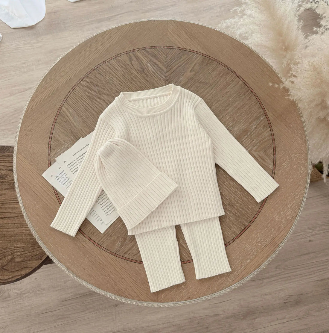 Knit Sweater Leggings Beanie Set