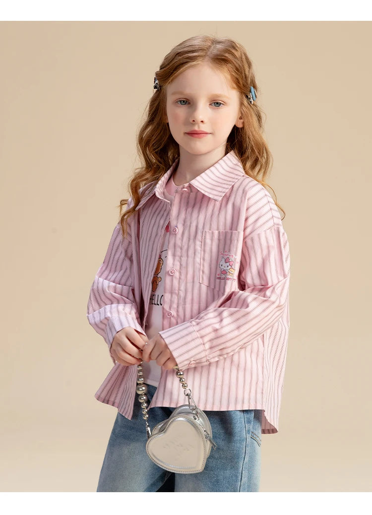 Hello Kitty Striped Cotton Shirt