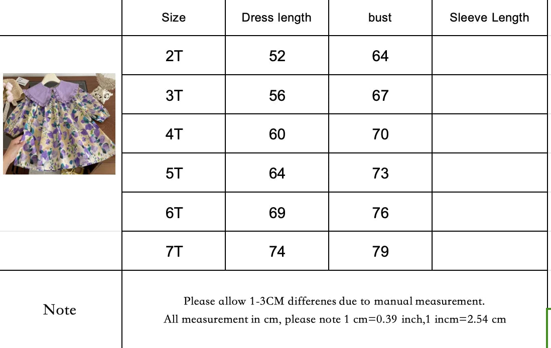Kids Long Sleeve Princess Dress