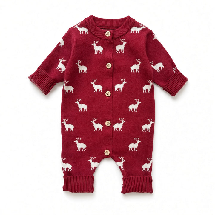Cartoon Knit Baby Sweater Jumpsuit