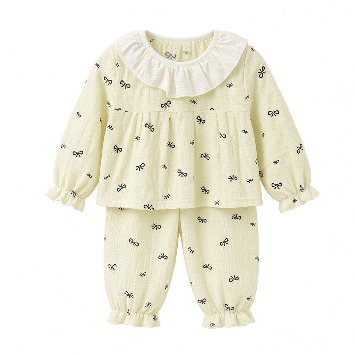 Two-Piece Set Floral Top and Pants