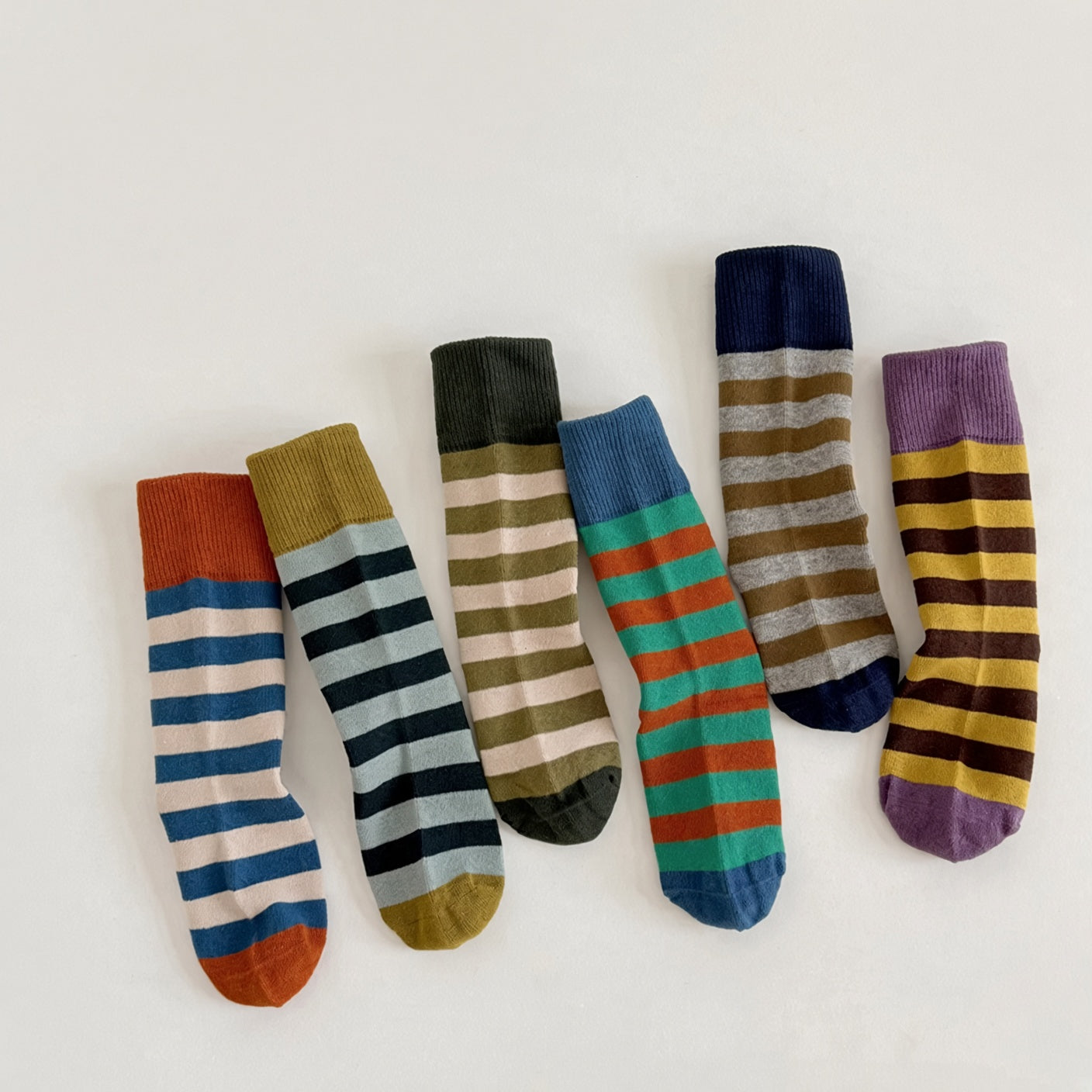 Kids Color Stripe Cotton Socks