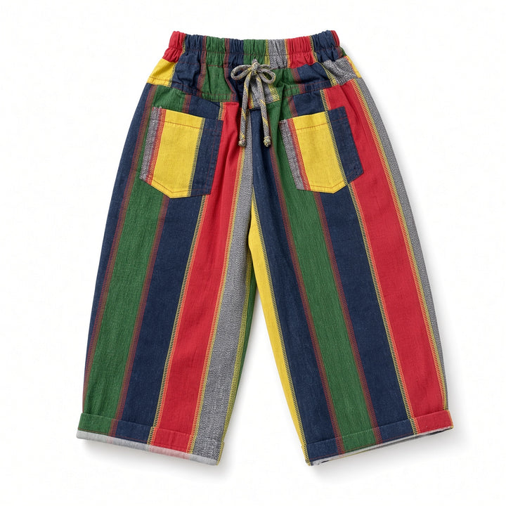 Kids Colorful Stripe Summer Pants