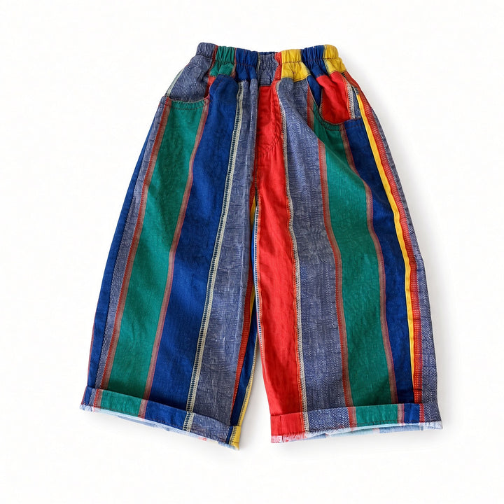 Kids Colorful Stripe Summer Pants