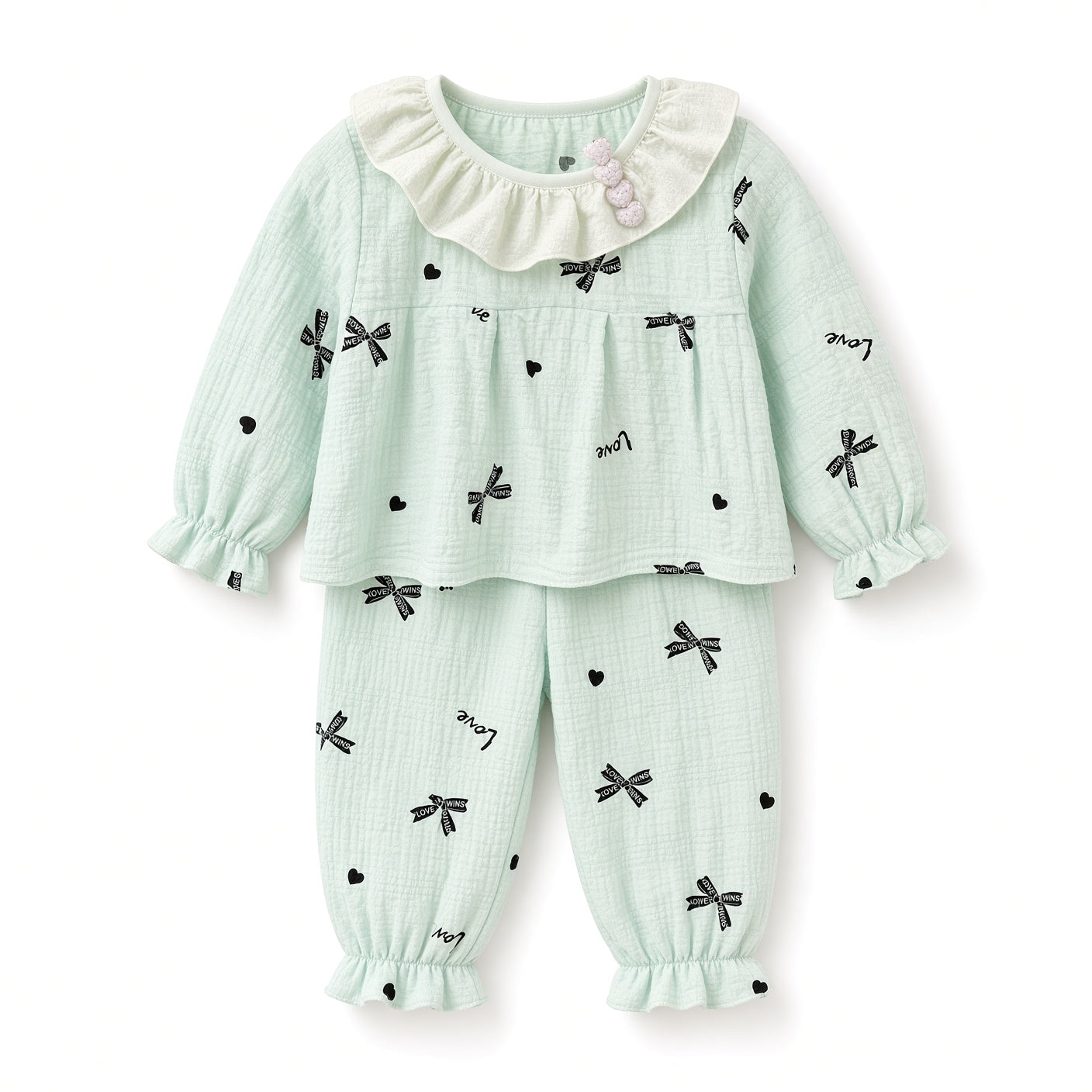 Two-Piece Set Floral Top and Pants