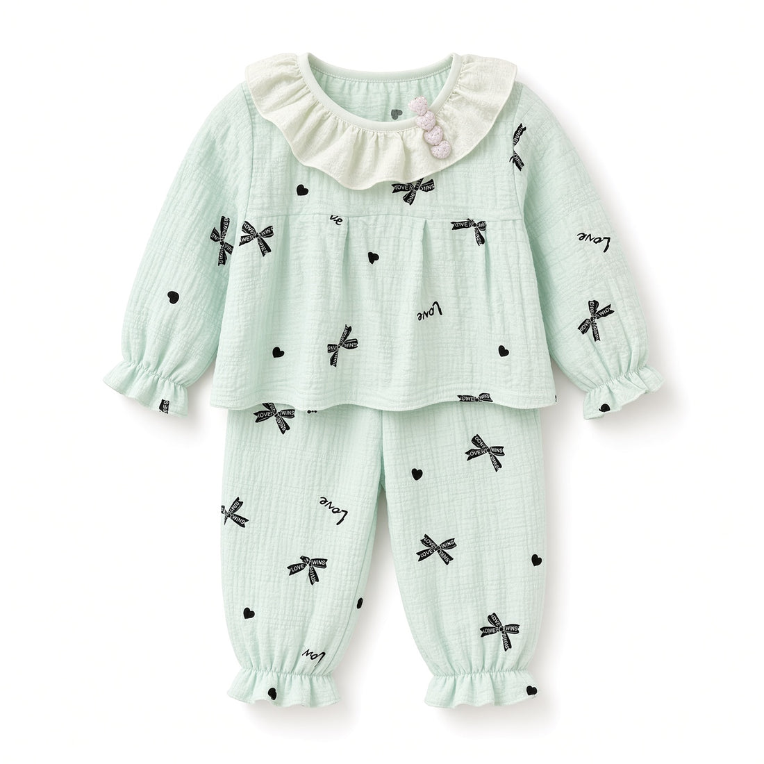 Two-Piece Set Floral Top and Pants