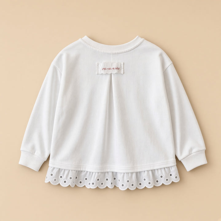 Girls Lace Trim T Shirt